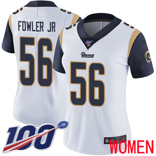 Los Angeles Rams Limited White Women Dante Fowler Jr Road Jersey NFL Football #56 100th Season Vapor Untouchable->women nfl jersey->Women Jersey